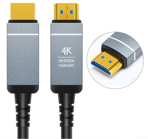 Cavo in fibra ottica ad alta velocità, 1/3/10 m, 4K, 60 Hz, con connettori dorati, trasmissione da 18 Gbps, per giochi e home theater (1 metro)