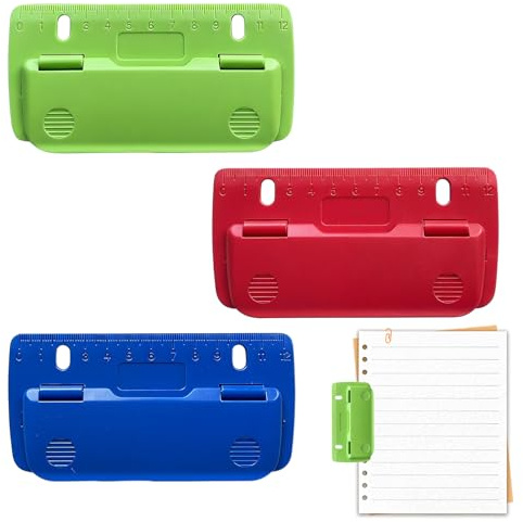 3 Stück Mini-Taschenlocher zum Einheften für Schule, Büro und Zuhause