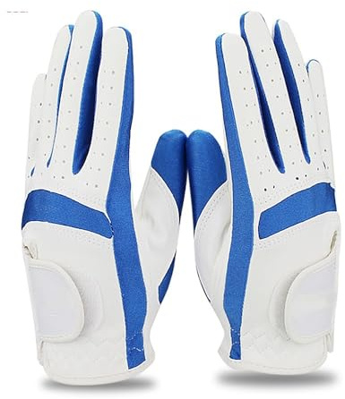 GFDSGRE Guante Golf 1 par de Guantes Golf for niños, Mano Izquierda y Derecha, Tela Transpirable, paño cómodo, 2 Colores, for, Suministros(1 Pair Blue,XX-Large)