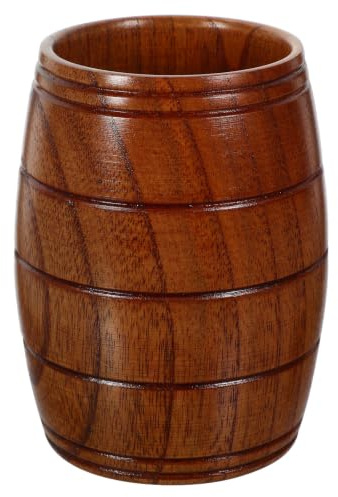 LAPYAPPE Tasse en Bois Vintage 180ml Fête Bière, Verre à Boire Polyvalent et Pratique, Style Classique et Chic pour Cocktails et Boissons