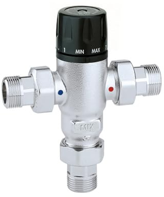 Caleffi 521503 Warmwassermischer Brauchwassermischer 3/4 Zoll Mischventil Thermomischer + Rückschlagventile