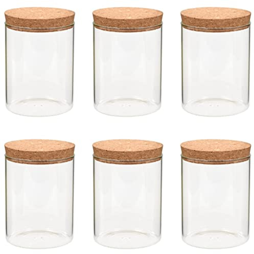 vidaXL Vorratsgläser mit Korkdeckel 6 Stk. 650 ml