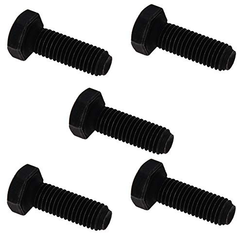 MroMax Bulloni esagonali M12 M12-1,75 x 35 mm a testa esagonale Bulloni in acciaio al carbonio completamente filettati metrici esagonali di grado 12.22 nero 5 pezzi