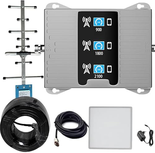 Amplificador de Cobertura movil gsm 2G 3G 4G Repetidor de señal 900/1800/2100mhz Band 1/3/8