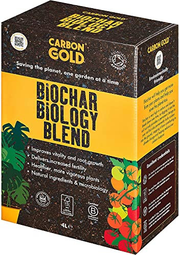 Carbon Gold Biochar Biology Blend, Nutrient Booster & Fertiliser, 4L Box