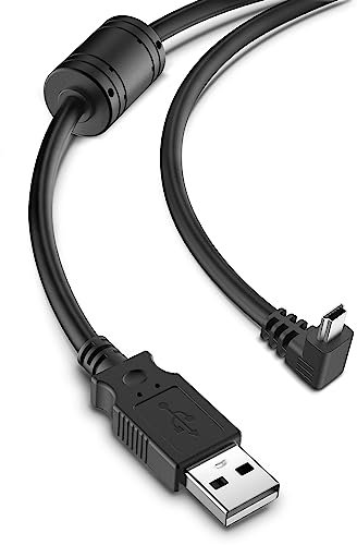 Pixelman Ladekabel für Garmin GPS, 2 m, 18 AWG, Abschirmung, Dickeres Netzkabel, 90 Grad Mini-USB, Kfz-Ladekabel für Drivesmart 65, Zumo Xt