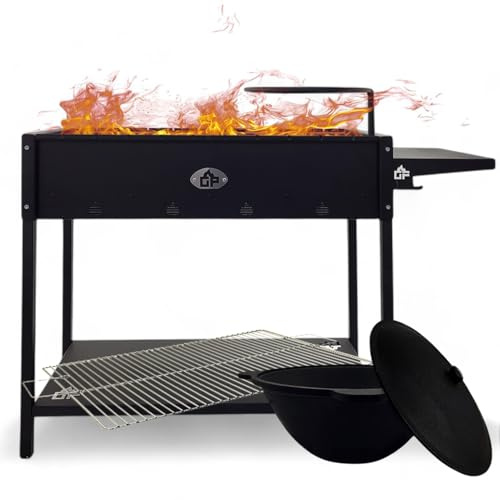 Mangal Set Batyr 80 Schaschlikgrill 80cm mit Grillrost Kasan 8L