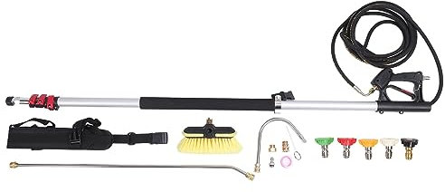 Nettoyeur Haute Pression Rallonge Baguette Outils de Lavage de Gouttière Lance de Laveuse électrique 6.55m Ensemble D'outils Accessoires