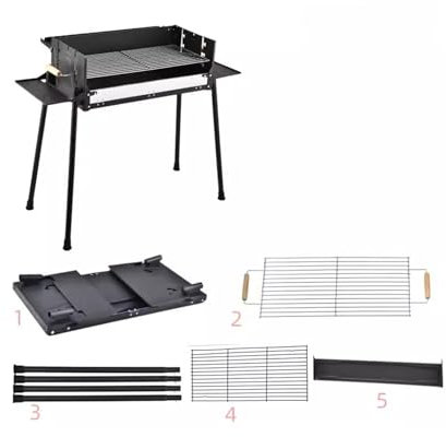 Picknick-Grill Outdoor-Grillofen aus Edelstahl, faltbarer tragbarer Grillständer kleiner Grill