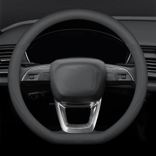 REIJAX Car Steering Wheel Cover, for Vw ID. Buzz Cargo EV 2022-2024 Leather Steering Wheel Protector Cover Breathable Anti-slip interior Accessories,Style 1-Type D