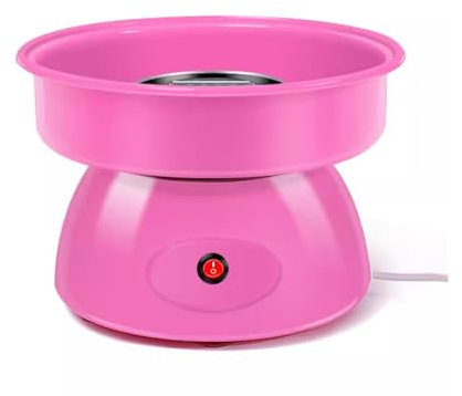 Electric DIY Sweet Cotton Candy Maker Machine 500W Professional Household Mini Sweet Cotton Candy Machine Retro Vintage Candy Maker(Pink)