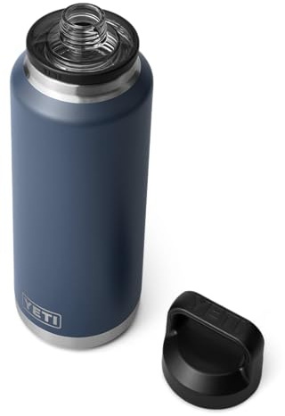 YETI Rambler Bottle Chug, Vaccum Insulated Stainless Steel Bottle with Leakproof Chug Cap, Navy, 46 oz (1.3 L)