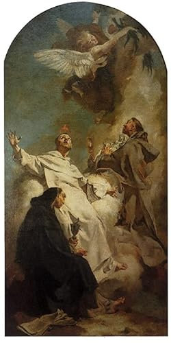 POSTERIIk Vintage Leinwanddruck Kunst Leinwand Plakat Heiligen louis bertrand vincent ferrer und hyazinthe von giambattista piazzetta Porträts Wandkunst für Wohnzimmerdekoration 60x90cm