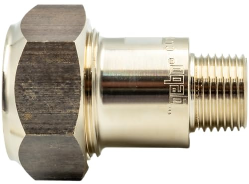 Gebo Klemmverbinder 15 mm mit 1/2 Außengewinde DVGW - Klemmverbinder aus Messing für die Reparatur von Kupferrohren - Verbindungsstück für Wasserleitungen, sicher für Trinkwasser