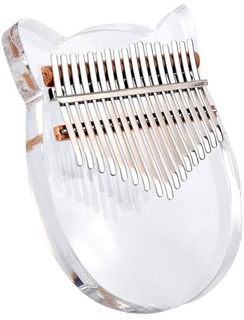 FBANULPEX Kalimba Daumenklavier，Fingerpiano，Portable Mbria Daumenklavier, transparentes Kalimba-Daumenklavier, 17-Ton-Acryl-Fingerklavier
