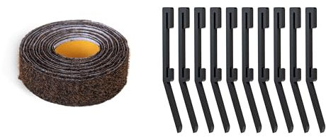 ALBERTS Clôture anti-escargots avec piquets de terre - Noir - 3000 mm x 40 mm - Anti-limaces - Pour plantes en pot et parterres surélevés - Protection contre les limaces et les escargots