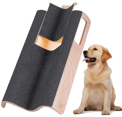 LovIntry M-förmiges Hundekratzpad für Nägel mit Leckerli-Box, Hundenagel-Kratzbrett, Hundenagelfeilenspielzeug und zum einfacheren Kürzen der Seitenkrallen des Hundes (L, Leckerli-Box)