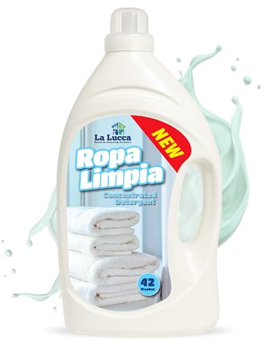 LaLucca Ropa Limpia Concentrated Laundry Detergent | 42x Washes | Clean Fragrance Clothes Washing Liquid | Spanish Washing Detergent | Long Lasting 3 Litre Laundry Liquid | Suitable For All Fabrics