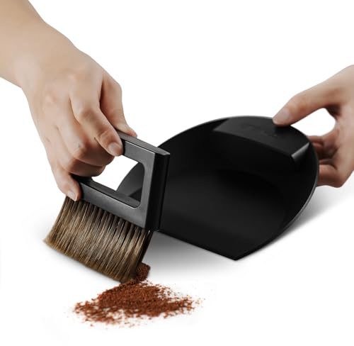 MHW-3BOMBER Small Coffee Brush, Hand Broom and Dustpan Set, Magnetic Small Brush and Dustpan Set Soft Bristles, Dust Pan Brush for Home Kitchen Coffee Counter Office, B5188B