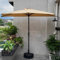 YHDMDQ Ombrellone Mezzaluna A Parete da Giardino Grandezza 270cm, Parasole A Muro da Esterno con Apertura A Manovella E 5 Stecche, per Bar Ristorante Patio Balcone(Khaki)
