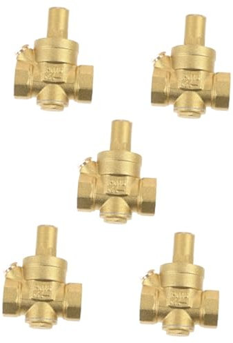 DIYEAH 5pcs Pressure Regulator Adjustable Water Pressure Reducing Valve for High for Rv and Irrigation Systems