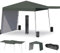 EROMMY 3x3m Faltpavillon mit Doppelmarkisen - Wasserdichtes UV-50+ Campingzelt mit 4 Sandsäcken, transportabler Pop up-Pavillon für Garten, Camping & Festivals (Grau)