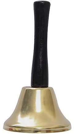 Mobestech Campana De Mano De Papá Noel Dorada para Disfraz Campana De Mano De Metal para Navidad Navideña para Fiestas De Vacaciones