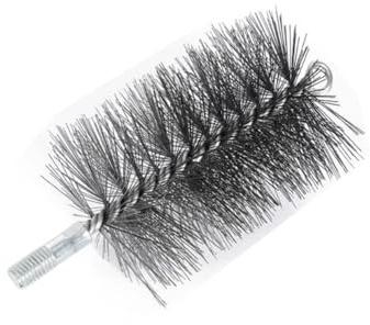 TMTGTS Brosse cylindrique métallique 85 mm - Brosse en fil d'acier - Brosse pour tuyau de cheminée - Brosse de cheminée - Brosse à chaudière - Brosse tubulaire - Fil d'acier