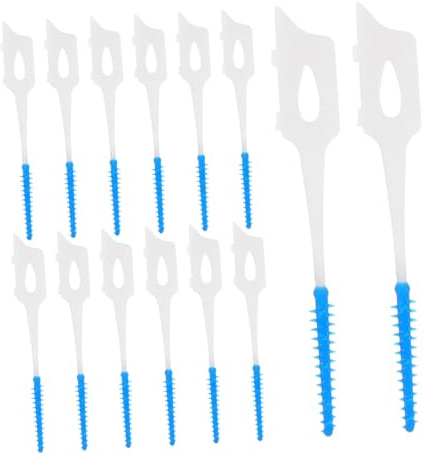 40 Silikon Interdentalbürsten Kompakt für Zahnreinigung und Mundpflege | Blau, Polystyrol und Silikon, Tragbar für Pflege der Zwischenräume, 40 Stück