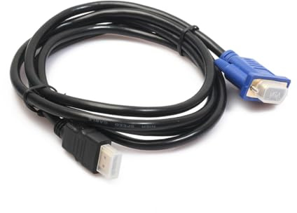 NUOBESTY Câble Adaptateur Numérique vers Vga Mâle 1,8 m pour Vidéo Haute Définition Compatible Projecteur Récepteur A/v Or Mâle Câble Vga