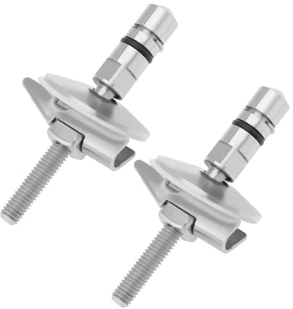 ACOLY Set Di 2 Cerniere Di Fissaggio Per Sedile WC M6 X 71,5 Mm in Acciaio Inossidabile, Staffa Di Fissaggio Per Cerniera Del Coperchio WC C0102G
