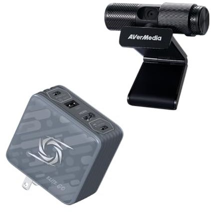 AVerMedia Capture Card & Kamera für Switch 2, 1080p60 Aufnahme, 4K60 Passthrough, 100W GaN Ladegerät, Full-HD-Webcam mit Mikrofon, Zero-Latenz, Plug & Play, Spielaufnahme, Streaming