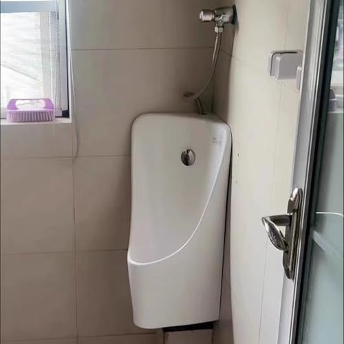 Orinatoio da uomo in ceramica, a prova di perdite, con sistema di scarico, per scuole, hotel, aeroporti, stazioni, include accessori di montaggio (senza lavabo)