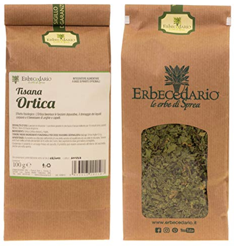 Tisana ortica Depurativa, Infuso Diuretico effetto Detox, Infuso Depurativo fegato Elimina Tossine e Scorie in eccesso, Tisana drenante, per ossa, unghie e capelli 1 Sacchetto 100g