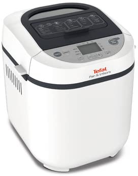 Tefal PF250135 700W Negro, Blanco - Panificadora (De plástico, Negro, Blanco, 1 kg, Pan sin gluten, 500 g, 15 h)