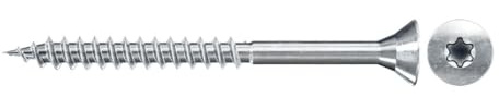fischer Spanplattenschraube FSPII 6,0 x 100 Senkkopf blauverzinkt Teilgewinde Innenstern TX