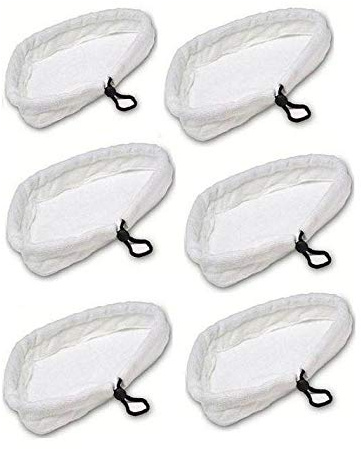 6 Panni Microfibra con Laccetto 27x20 cm per Scopa a Vapore Triangolare H2O
