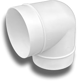 90° Bogen Rohrbogen 90 Grad PVC rund Lüftung Abluft Zuluft System Ø 100
