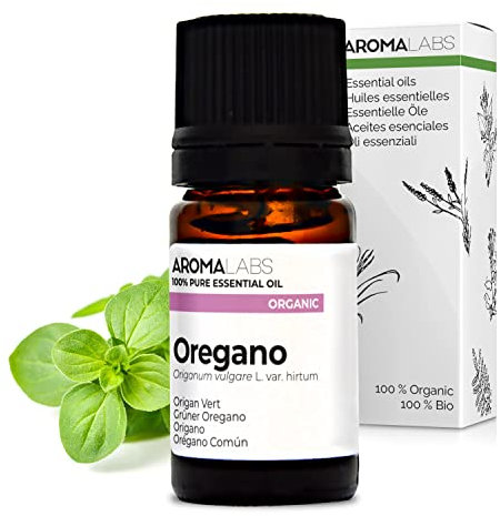 Origano Verde BIO (Origanum vulgare subsp. hirtum) - 5 mL - Olio Essenziale Chemiotipizzato e Certificato AB - Difese naturali - Aroma Labs - Made in France