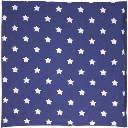 Kirschkernkissen 24x24cm Sterne-blau - Wärmekissen und Kältekompresse. Kirschkernsäckchen als Wärmekissen & Kältekompresse