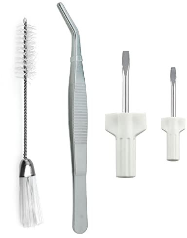 Mutai 4PCS Cleaning Sewing Machine Tool Lint Brush, Tweezer, Screwdrivers Sewing Machine, Overlock and Serger Service Kit