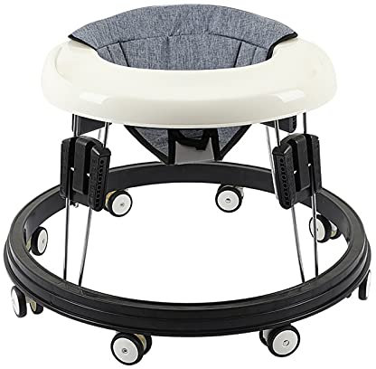 Lauflernwagen Baby Walker, 2 In 1 Faltbarer Aktivität Walker Helfer Mit Einstellbarer Höhe, Tablett Für Walker, Kleinkindwanderer Mit Rückenlehne Gepolsterter Sitz Für Baby 6-18 Monate