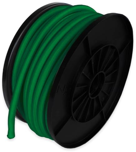 Cuerda elástica Verde 25 Metros - Calidad Profesional TECPLAST 9SW - Cable elástico - Diámetro 9 mm
