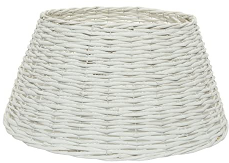 Weihnachtsbaumdecke für alle Arten einschließlich Rattan, Weide, gewebt, Weide und Holz, 70 cm, Weiß