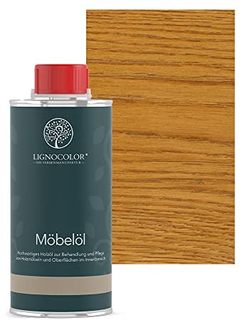 Lignocolor Möbelöl - hochwertiges und natürliches Holzöl für den Innenbereich (250 ml, Eiche)