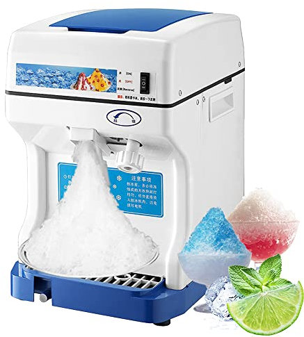 Tritaghiaccio Elettrico,Tritaghiaccio Da 250 W,Tritaghiaccio Automatico Per Macchina Per Il Ghiaccio Rasato Commerciale, Capacità Di Rasatura Del Ghiaccio 120 Kg/H,Per La Casa, Il Bar E Il Negozio