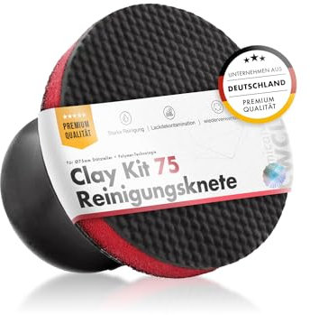 chemicalworkz® Clay Pad (Ø75mm) inkl. Hand Puk Applikator mit Polymerschicht - Clay Bar Ersatz mit extremer Reinigungskraft - Auto Reinigungsknete, Lack Knete Auto, Lackreiniger Knete