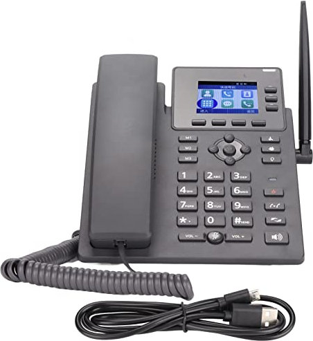 VOIP Business Phone, 4G WiFi Wireless 3 Linee Telefono Fisso Supporta Trasferimento Chiamate e Messaggi Vocali con Display a Colori da 2,4 Pollici per Ufficio Business(#1)