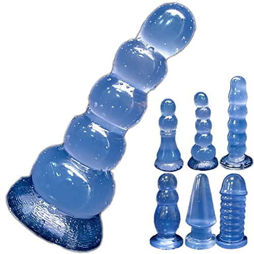 ScreaAss 6 Stile Silikon Anal Plug Anal Dildo Mit Saugnapf, Weich Perlen Butt Plug 15/17/22Cm Lang Analkugeln Analdildo Homosexuell Prostata Massage Anus Dilatator Sex Toys Für Frauen Männer,B,17cm