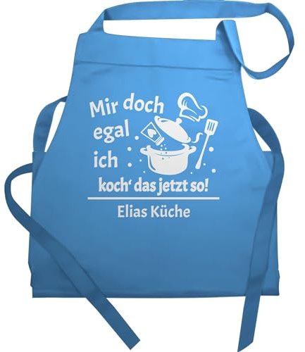 Geschenk mit Namen personalisiert by Shirtracer - Schürze - Kochschürze - Mir doch egal ich koch das jetzt so mit Name